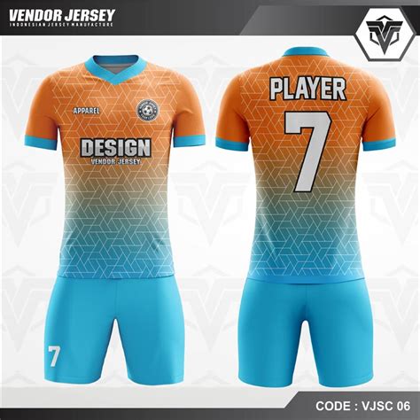 Desain Jersey  Desain Jersey Futsal Warna Orange Biru Motif 3d - Desain Jersey