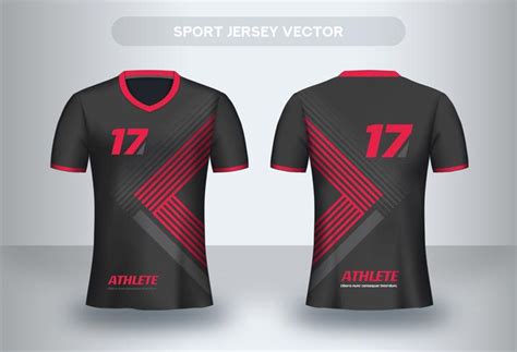 Desain Jersey  Red Triangle Football Jersey Design Uniform T Shirt - Desain Jersey