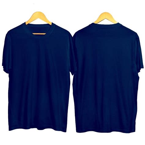 Desain Kaos Depan Belakang  Navy Desain Kaos Polos Depan Belakang Warna Biru - Desain Kaos Depan Belakang