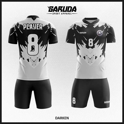 Desain Kaos Sepakbola Code Darken Abu Hitam Berkualitas Warna Kaos Olahraga - Warna Kaos Olahraga