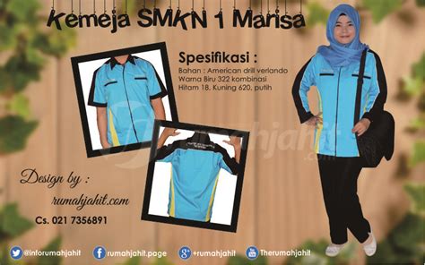 Desain Kemeja Smkn 1 Marisa Mitra Pengadaan Seragam Baju Praktek Smk - Baju Praktek Smk