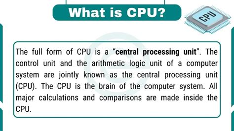 Describe Cpu
