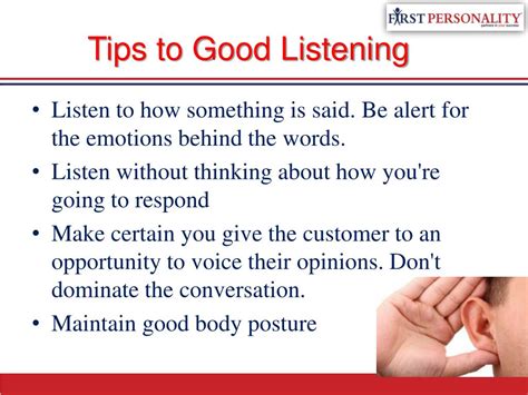 describe five good listening skills