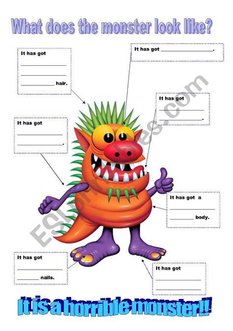 Full Download Describing Monsters Level 1 Basic Sentences 