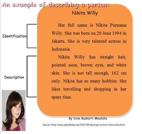 Descriptive Text About Person