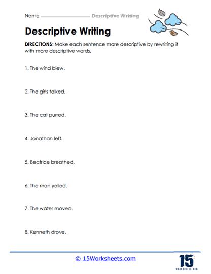 Descriptive Writing Activities   Descriptive Writing Activities For Kindergarten Synonym - Descriptive Writing Activities
