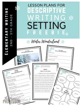 Descriptive Writing Lesson Freebie Winter Wonderland Descriptive Writing About Winter - Descriptive Writing About Winter