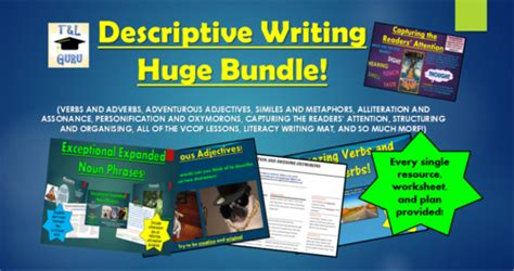 Descriptive Writing Lesson Plan Bundle Lesson Plan For Descriptive Writing - Lesson Plan For Descriptive Writing