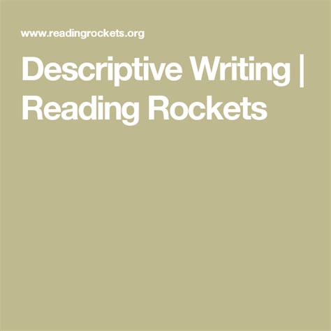 Descriptive Writing Reading Rockets Descriptive Writing Practice - Descriptive Writing Practice