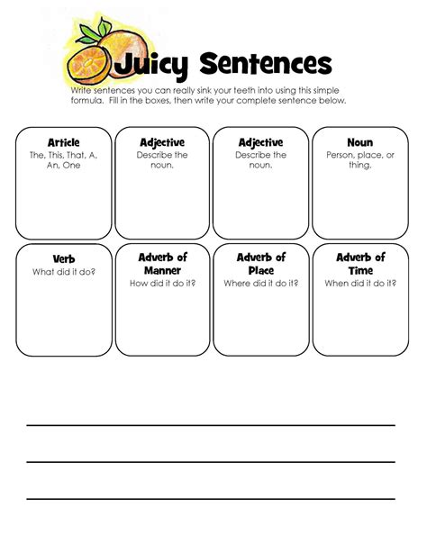 Descriptive Writing With Juicy Sentences Layers Of Learning Writing Detailed Sentences - Writing Detailed Sentences