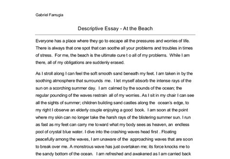 Full Download Descriptive Paper On The Beach 