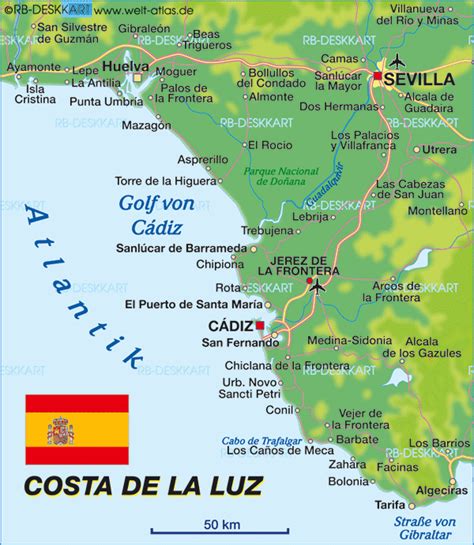 Descubre el mapa de la Costa de la Luz: playas, pueblos y rincones imprescindibles