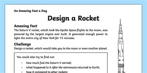 Design A Space Rocket Ks2 Worksheet Amazing Fact Kindergarten Rocket Worksheet - Kindergarten Rocket Worksheet