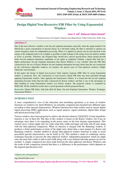 Design Digital Non Recursive Fir Filter By Using