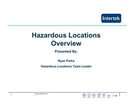 Design For Hazardous Locations Intertek