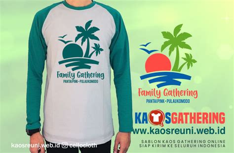 Design Kaos Gathering  Pantai Pink Family Kaos Gathering Desain Kaos Family - Design Kaos Gathering