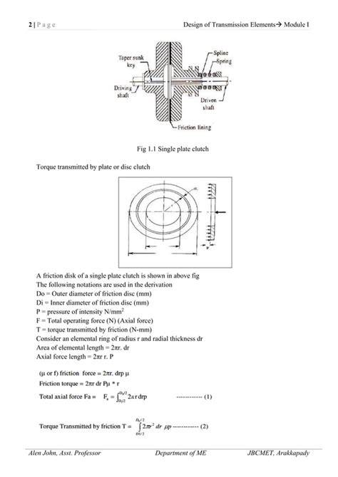 design of transmission elements