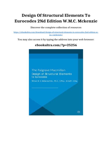 Design Structural Elements W M C Mckenzie