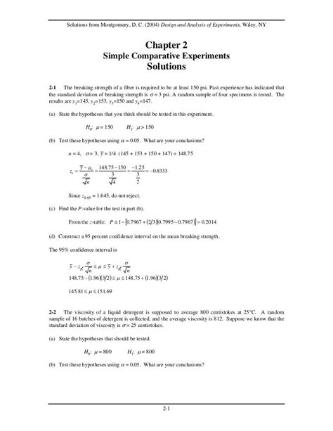 Read Online Design And Analysis Of Experiments 8Th Edition Chapter 8 Solutions 