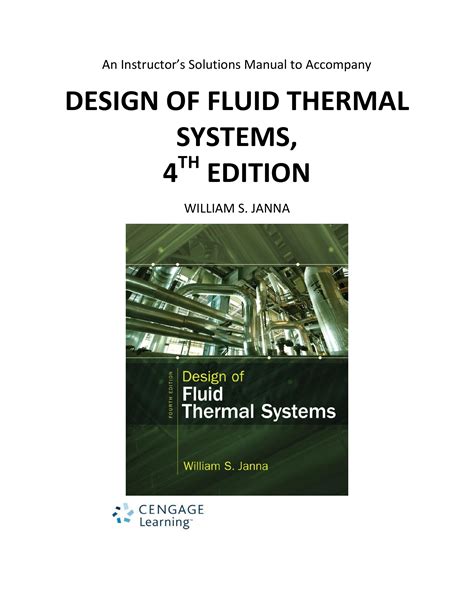 Read Design Of Fluid Thermal Systems Solutions Manual 