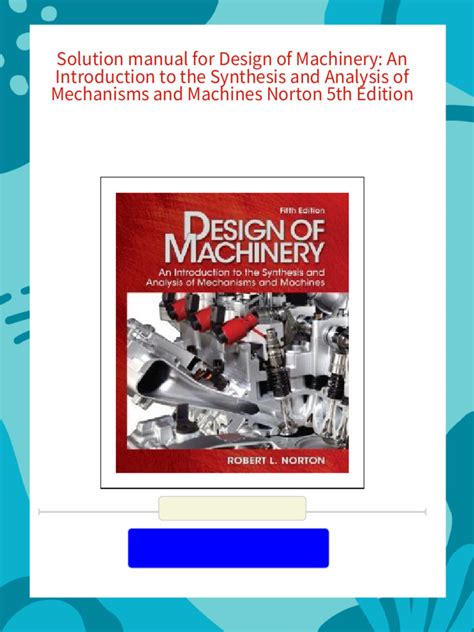 Read Online Design Of Machinery Norton 5Th Solution Manual Scribd 