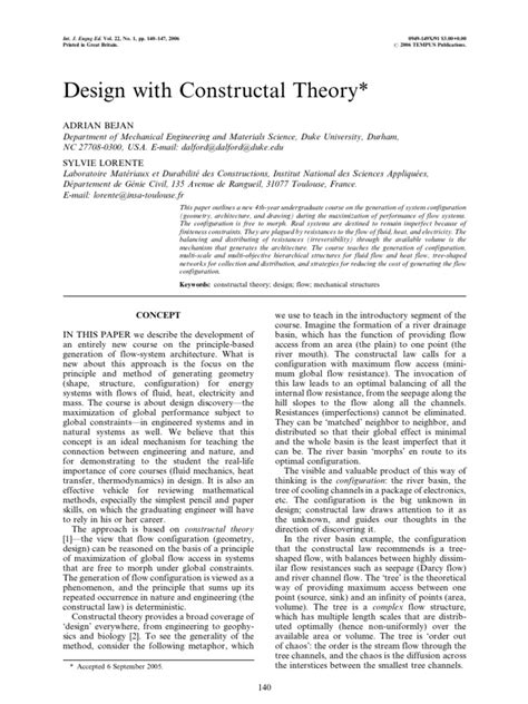 Read Design With Constructal Theory Solution Manual 