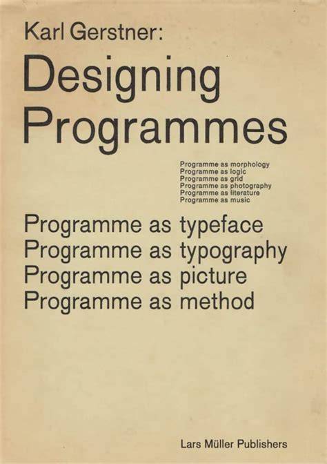 designing programmes programme as typeface typogr