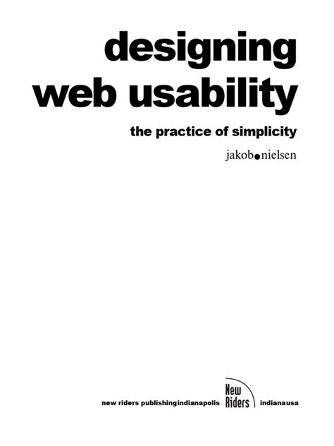 Designing Web Usability The Practice Of Simplicity