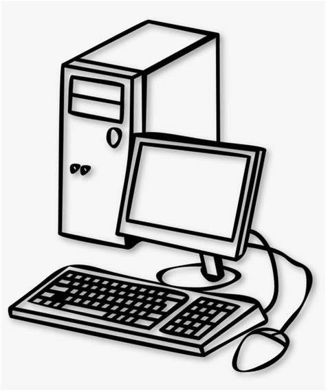 Desktop Computer Clipart Black And White