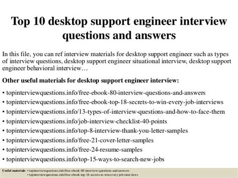 Full Download Desktop Support Engineer Interview Questions And Answers 