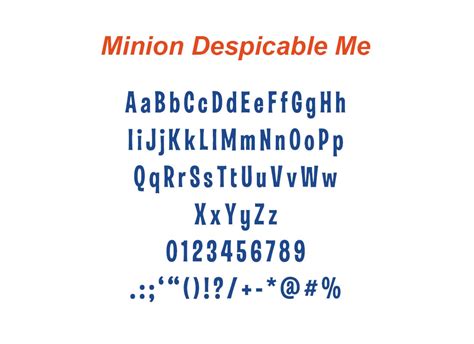 Despicable Me Font Generator
