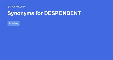 Despondent Synonym
