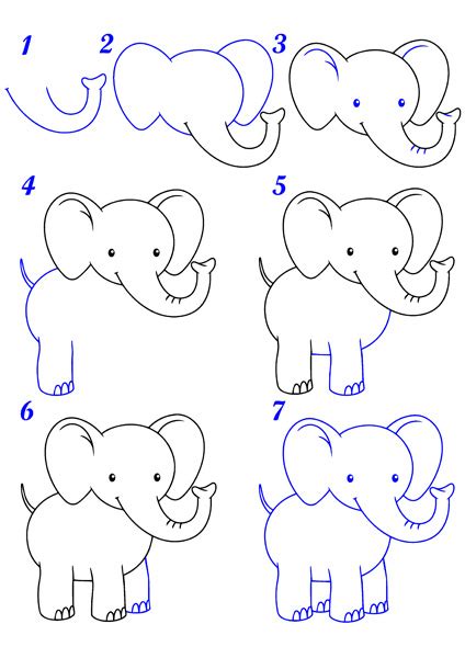 Dessin Elephant Facile