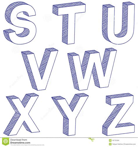 Dessin Lettre Alphabet 3d   Comment Dessiner Des Lettres En 3d 7 étapes - Dessin Lettre Alphabet 3d
