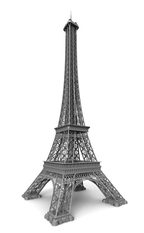 Dessin Tour Eiffel 3d   Eiffel Tower By B9creations Thingiverse - Dessin Tour Eiffel 3d