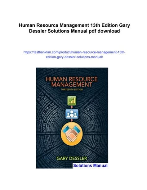 Dessler Human Resource Management 13th Edition