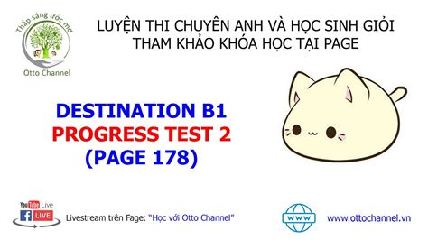 Destination B1 Progress Test 2 Answers