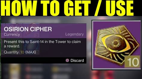 Destiny 2 Osirion Cipher