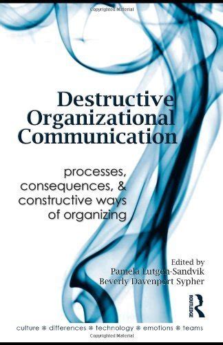 Destructive Organizational Communication Processes Consequences And Constructive Ways Of Organizing