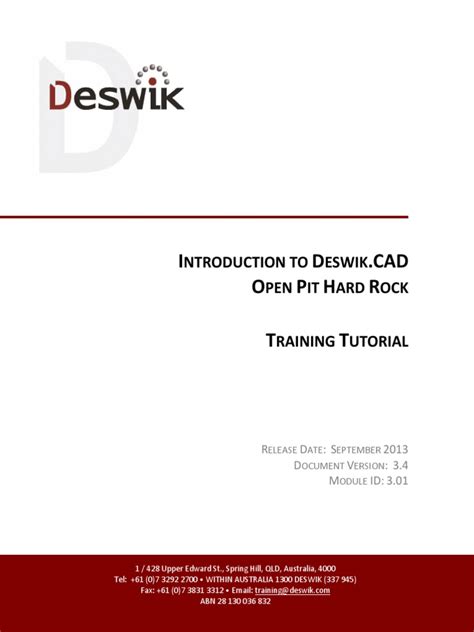 deswik cad tutorial pdf