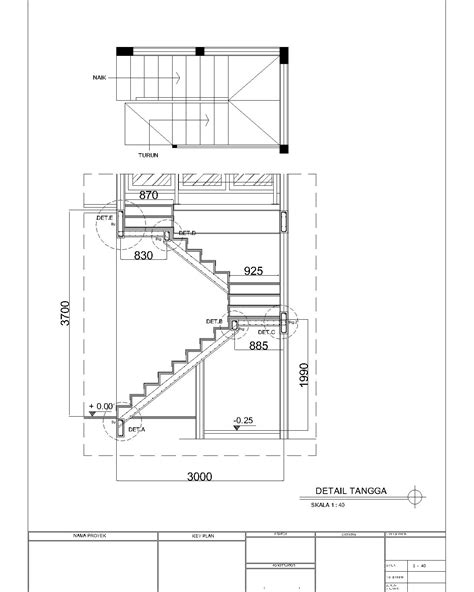 detail potongan tangga