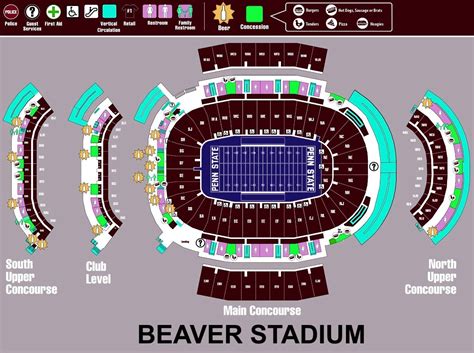 Detailed Beaver Stadium Seating Chart