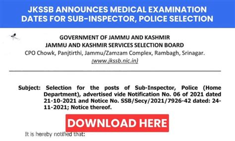 Read Detailed Notice Of Exam Schedule Of Sub Inspector 07 2015 