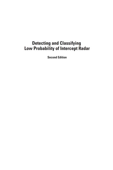 Detecting And Classifying Low Probability Of Intercept Radar