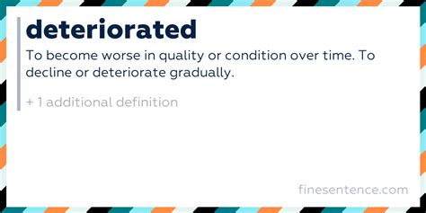 deteriorated in english