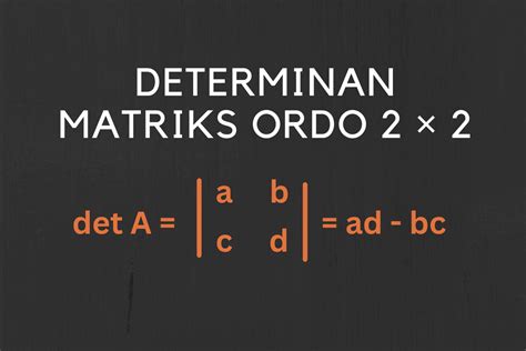 determinan matriks 2x2 | Cara Mencari Determinan Invers Matriks Beserta Contohnya