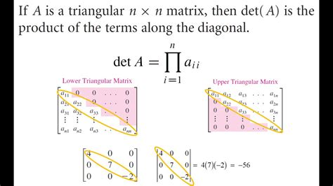 determinant of triangular matrix YouTube