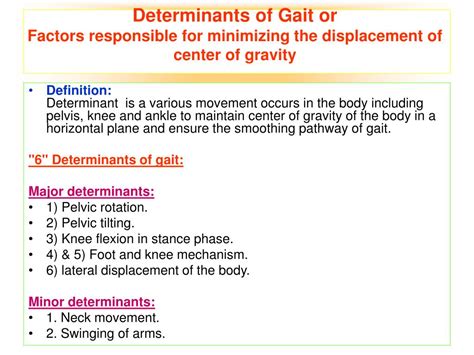 Determinants Of Gait
