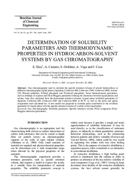 Full Download Determination Of Solubility Parameters And Thermodynamic 