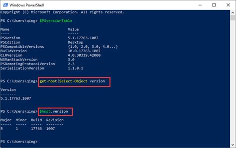 Determine Powershell Version